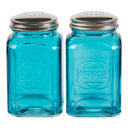 Rsvp International Retro Glass S&P Set - Turquoise, 2PK RET-T